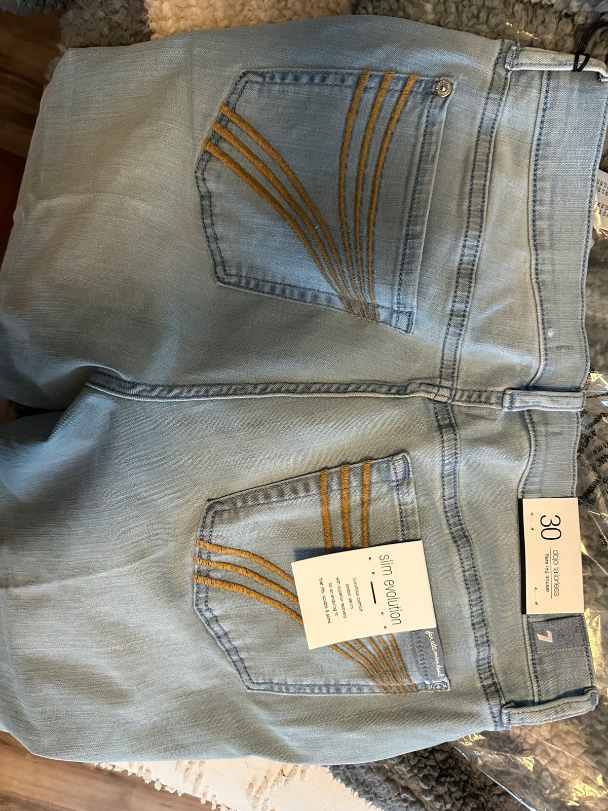 7 For All Mankind Tailorless Dojo Slim Evolution Jeans Size 30 thumbnail 4