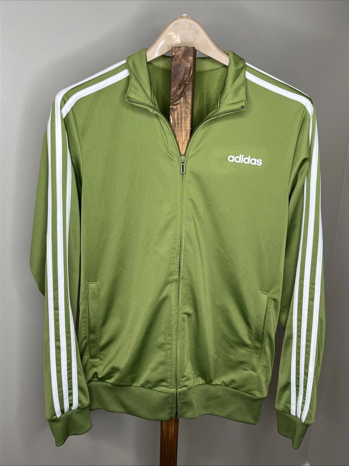 Adidas Originals Men's Classic Green Track Soccer Jacket Size Medium thumbnail 1
