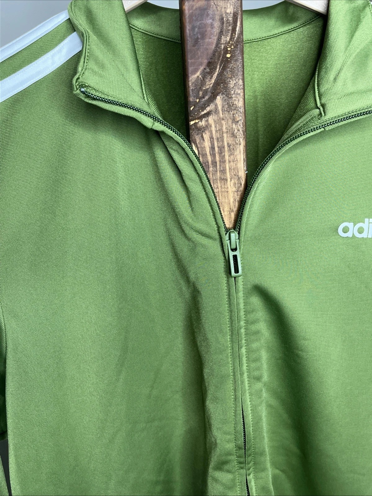 Adidas Originals Men's Classic Green Track Soccer Jacket Size Medium thumbnail 3