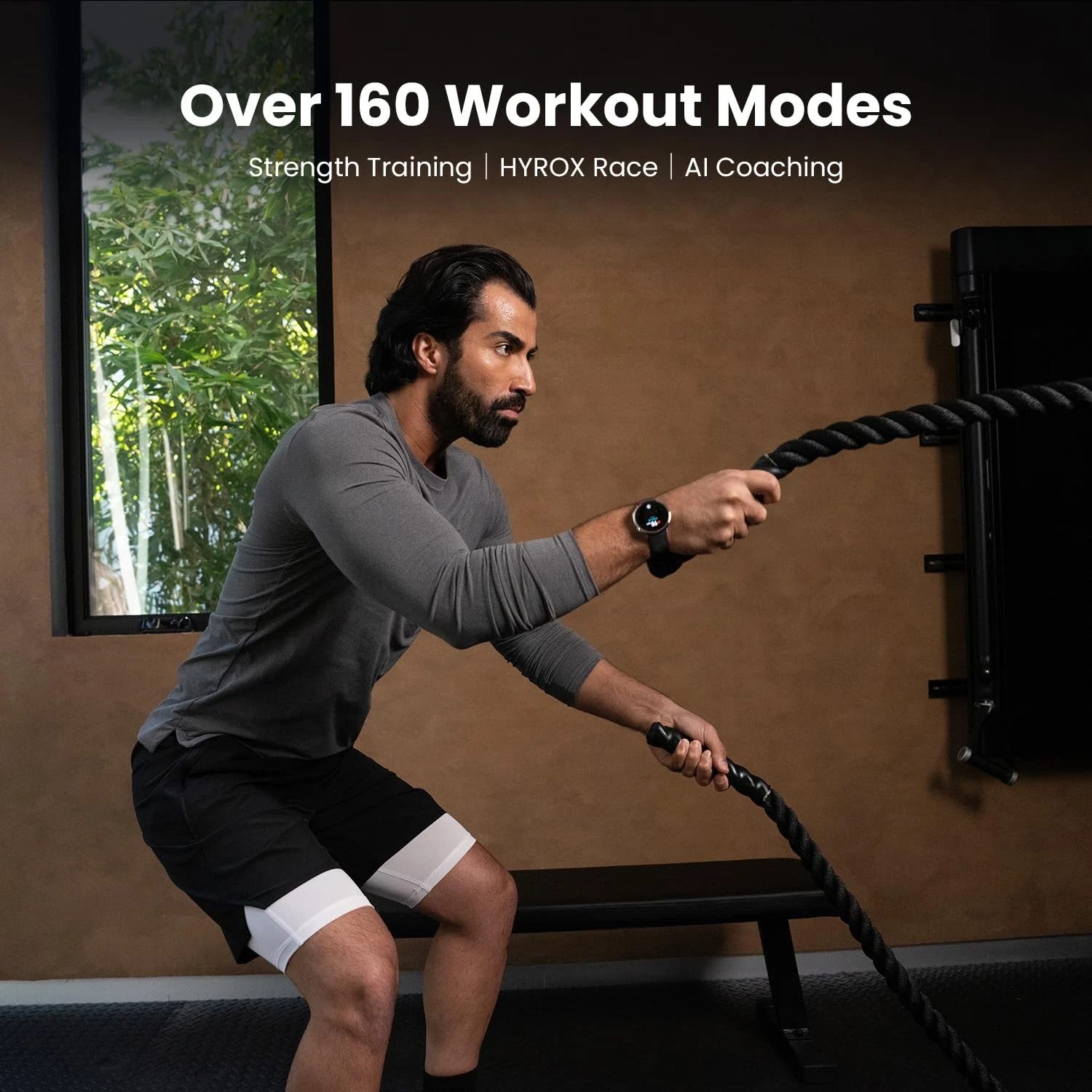 Amazfit Active 2 Smart Watch Round Black Leather Premium 44mm sp170073-C225 thumbnail 9