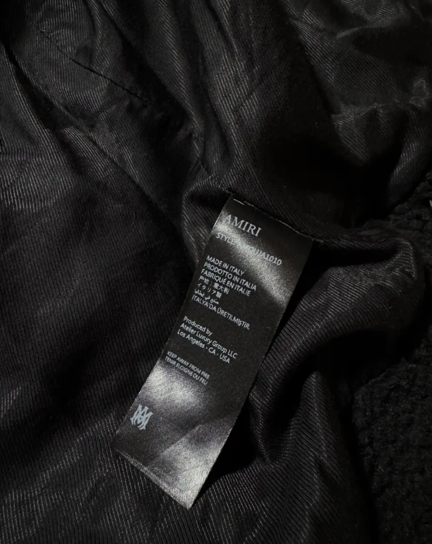 Amiri Bones Fleece Hoodie with Zipper thumbnail 13