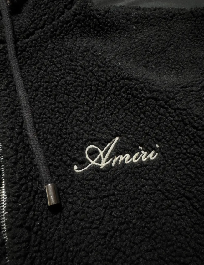 Amiri Bones Fleece Hoodie with Zipper thumbnail 4