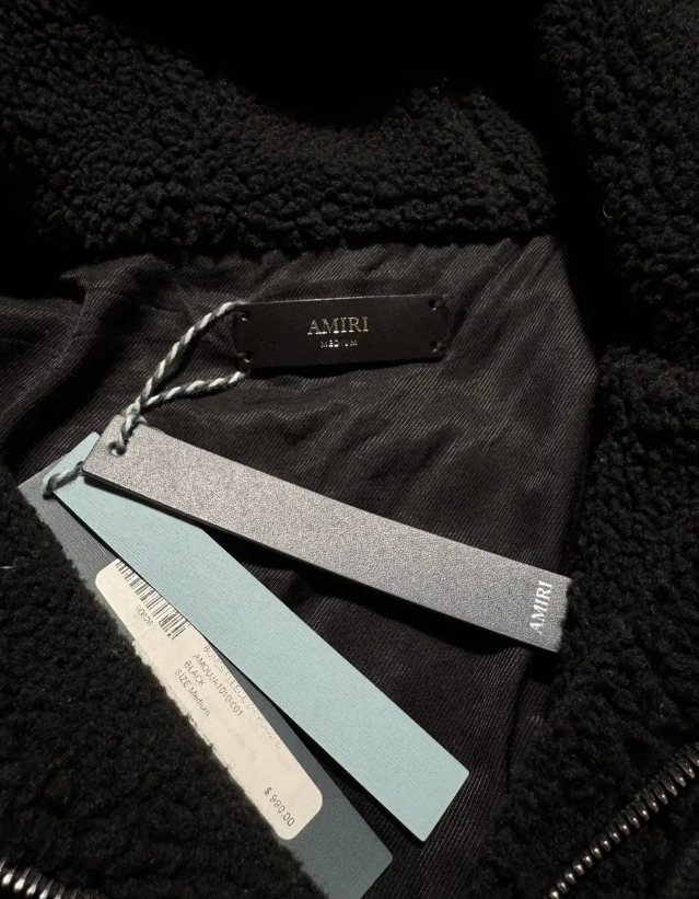 Amiri Bones Fleece Hoodie with Zipper thumbnail 6