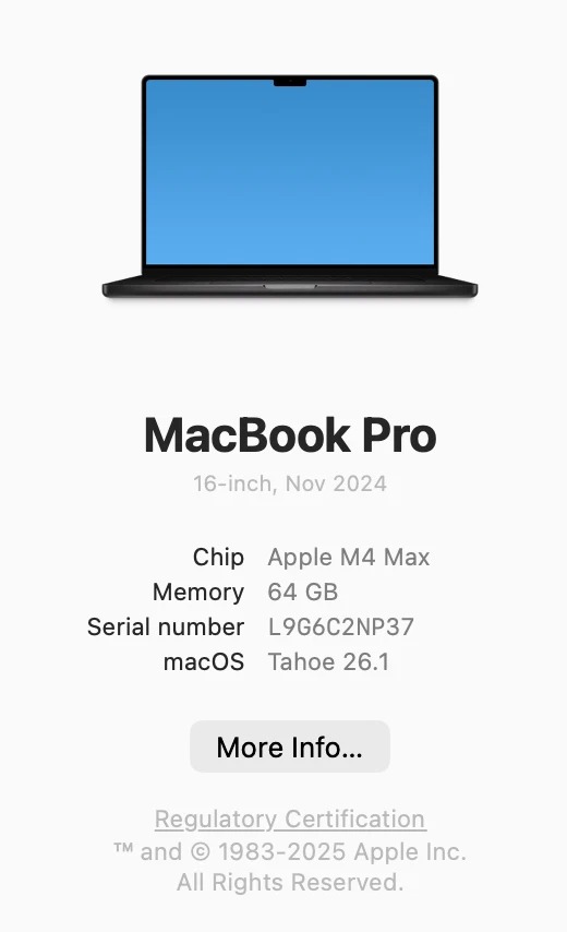 Apple MacBook Pro 16 M4 Max 64GB RAM 2TB SSD – Nano-Texture Display | 2025 Model thumbnail 2