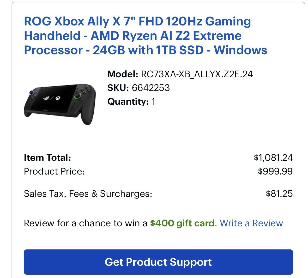 ASUS ROG Xbox Ally X AMD Ryzen AI Z2 Extreme / 24GB RAM / 1TB SSD 120Hz thumbnail 4