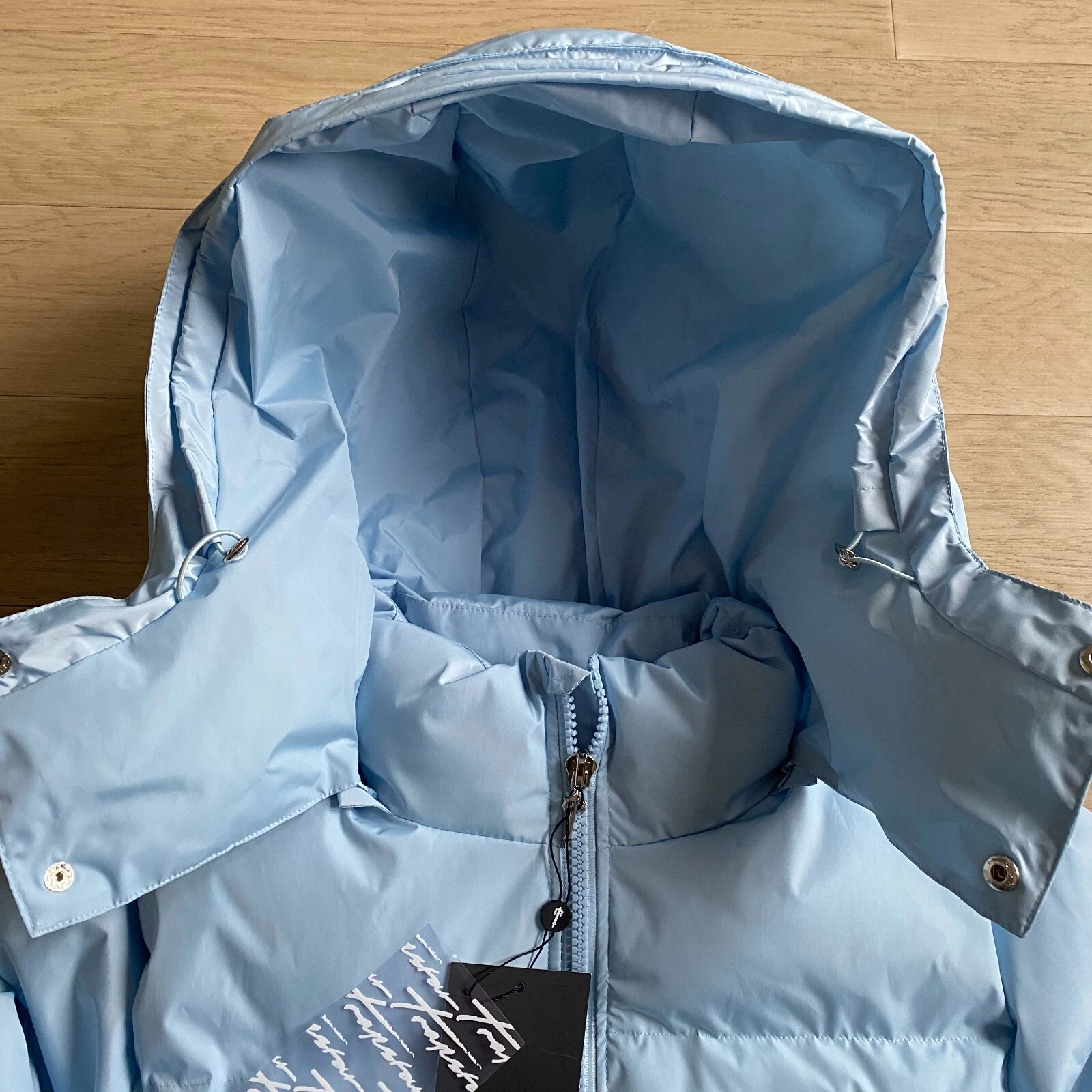 NEW AUTHENTIC Trapstar Irongate Blue Detachable Hood Puffer Jacket ICE - Size M thumbnail 6
