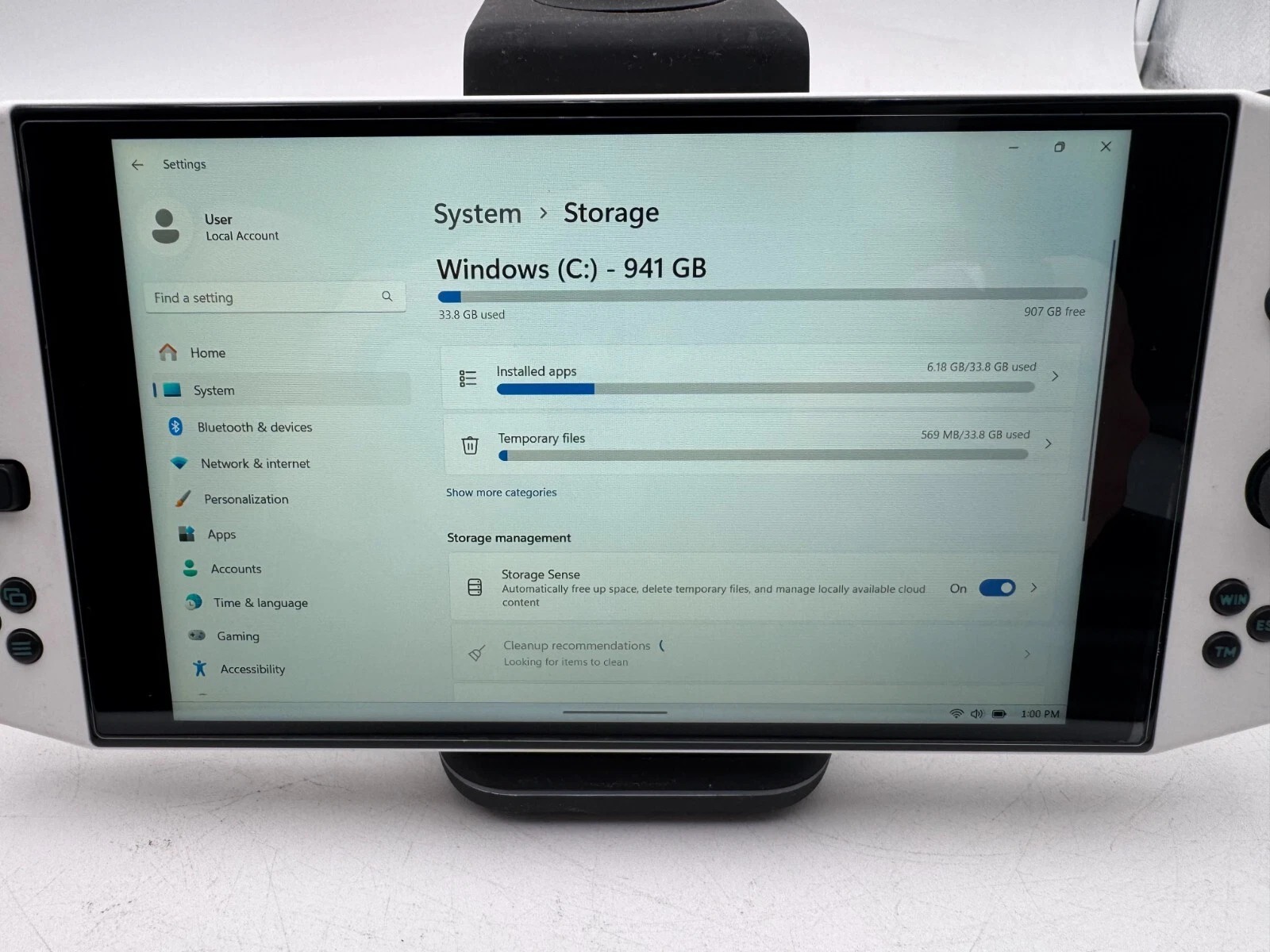 Ayaneo 2021 7" 1 TB SSD 16 GB RAM AMD Ryzen 5 4500U Windows 11 Home thumbnail 4
