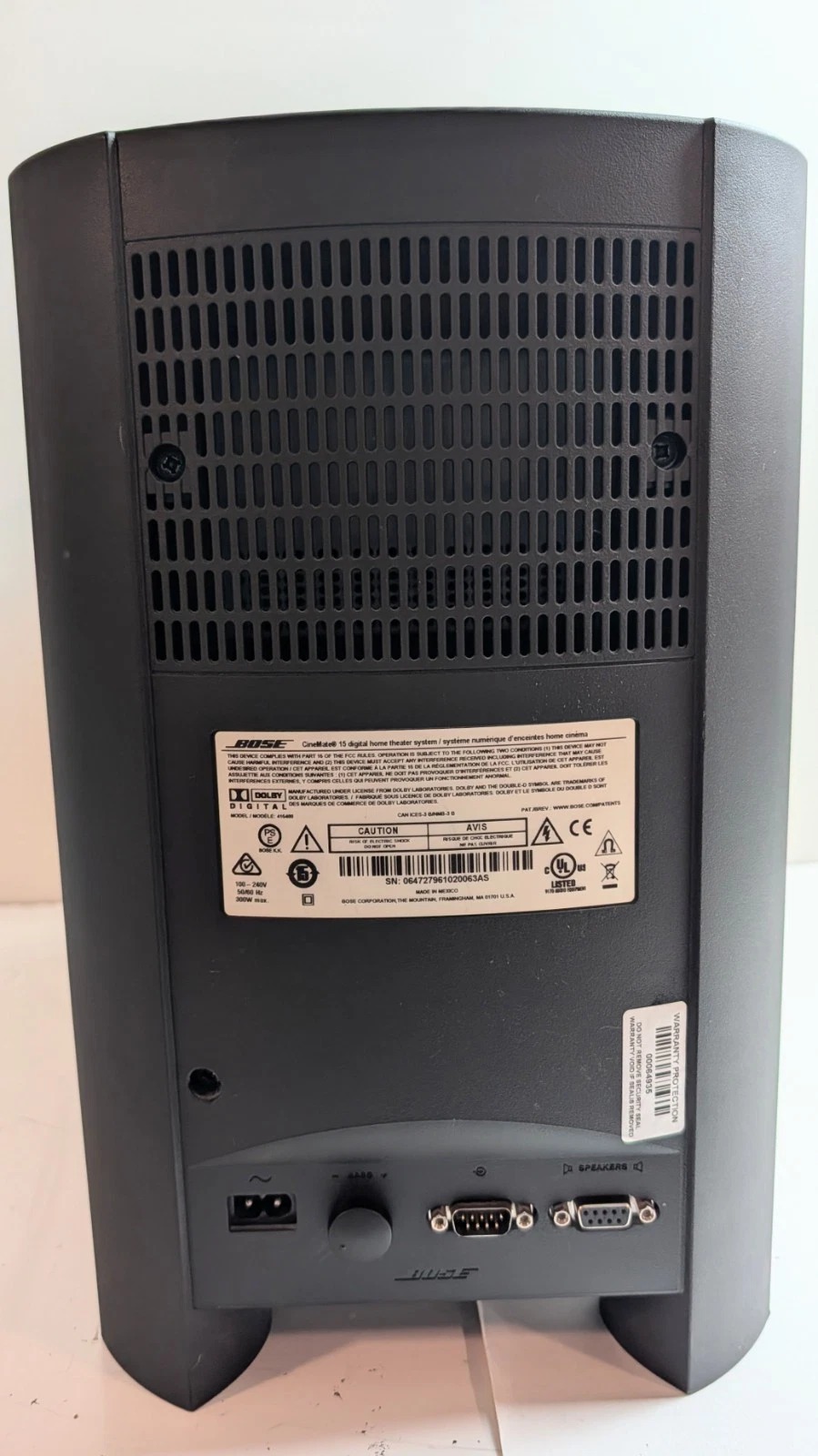 Bose Cinemate 15 Digital 2.1 Home Theater System Remote Tested Free Shipping thumbnail 6