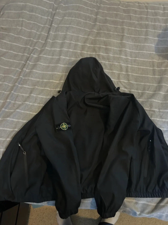 Brand New Stone Island Black Windbreaker Jacket – Size M, With Tags thumbnail 2