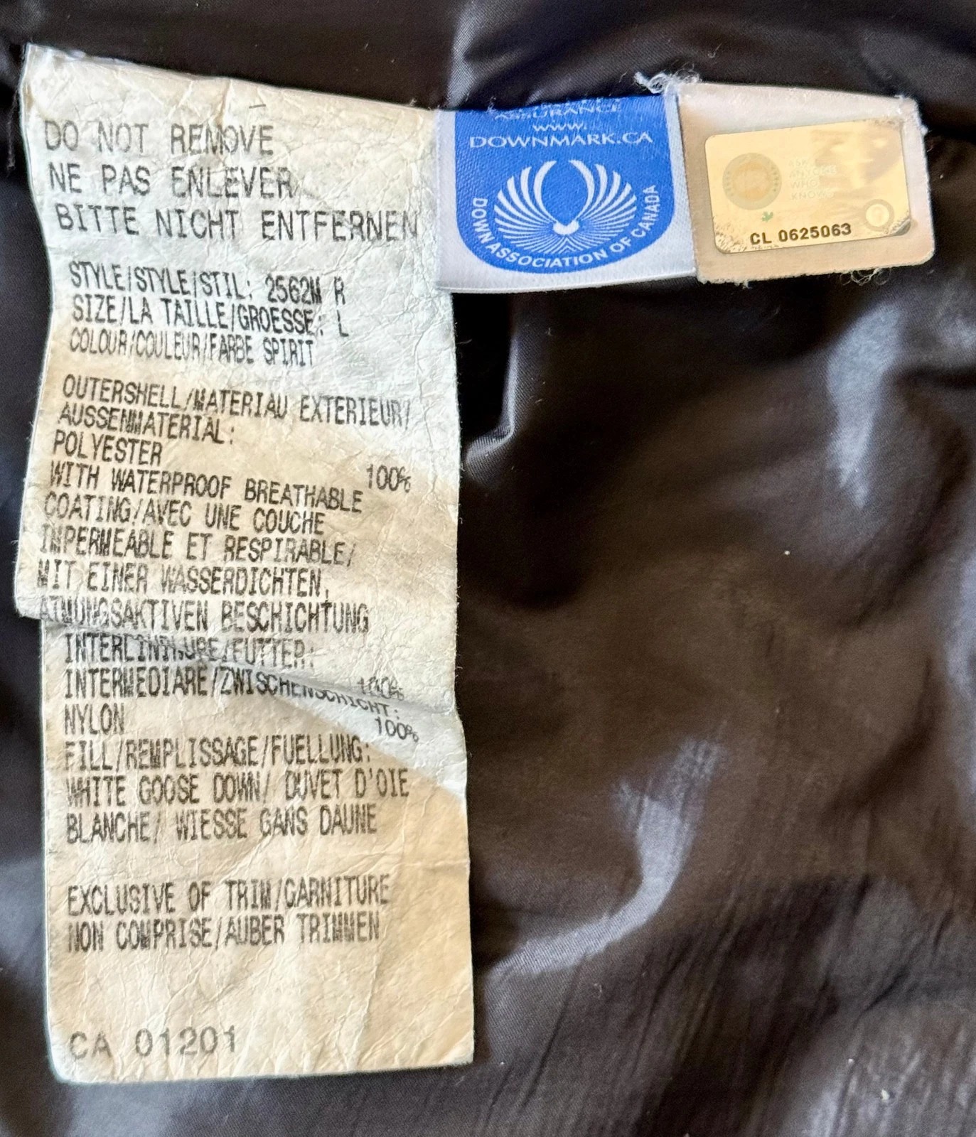 Canada Goose Branta Down Coat “Winfield Jacket” | Size L | Spirit | Rare Original | Style 2562M thumbnail 14