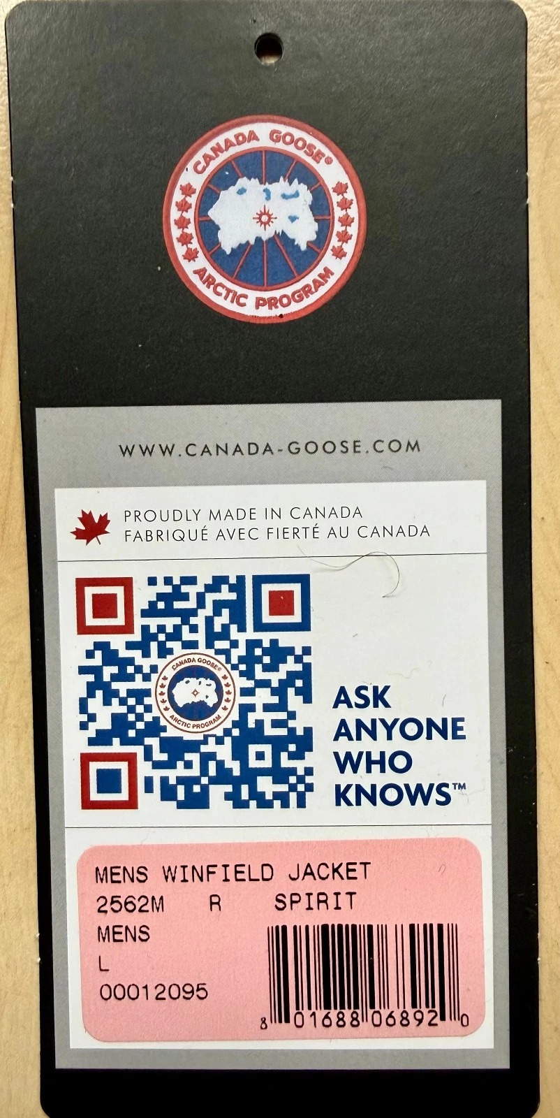 Canada Goose Branta Down Coat “Winfield Jacket” | Size L | Spirit | Rare Original | Style 2562M thumbnail 16