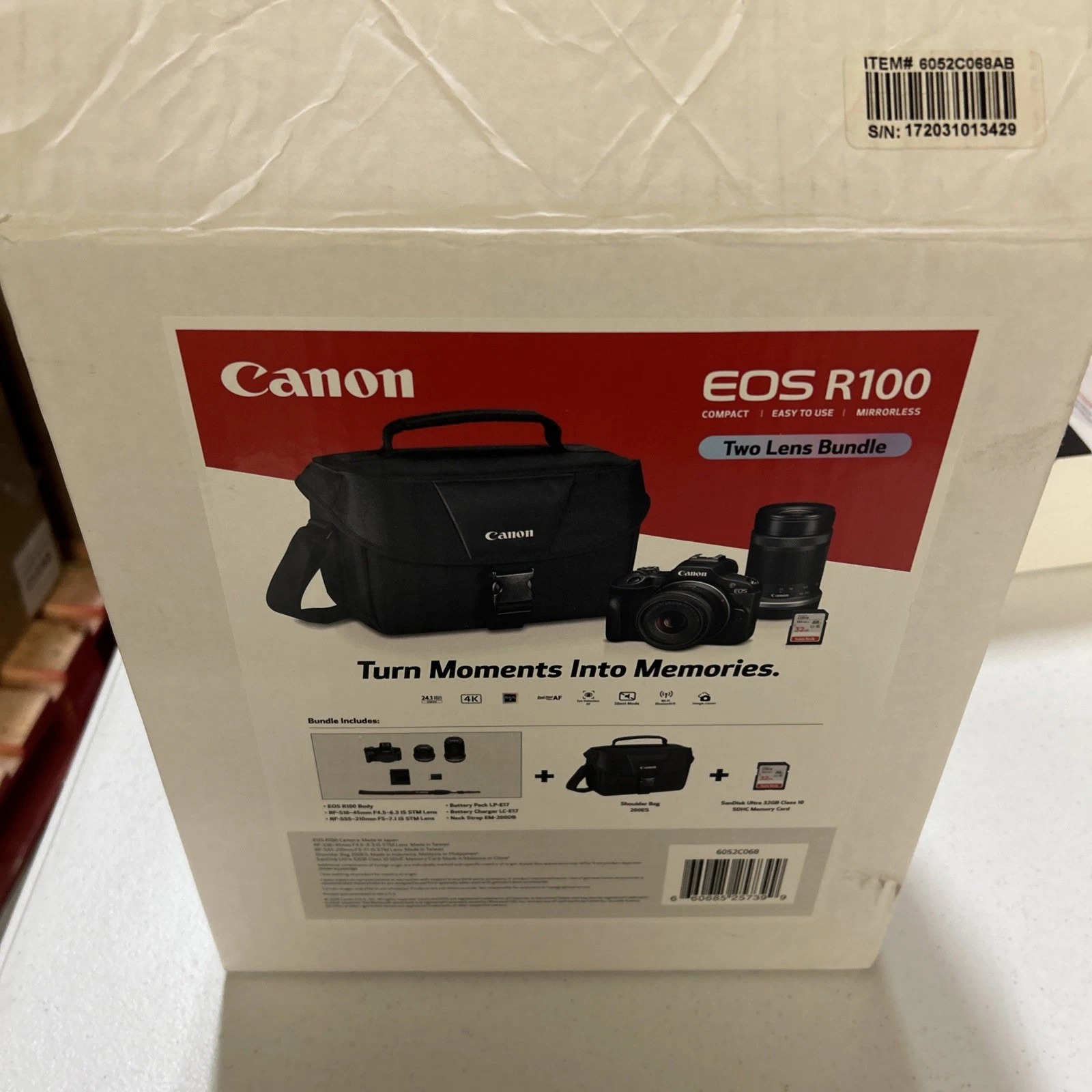Canon EOS R100 Two-Lens Camera Bundle, RF-S 18-45mm, RF-S 55-210mm Lenses thumbnail 11
