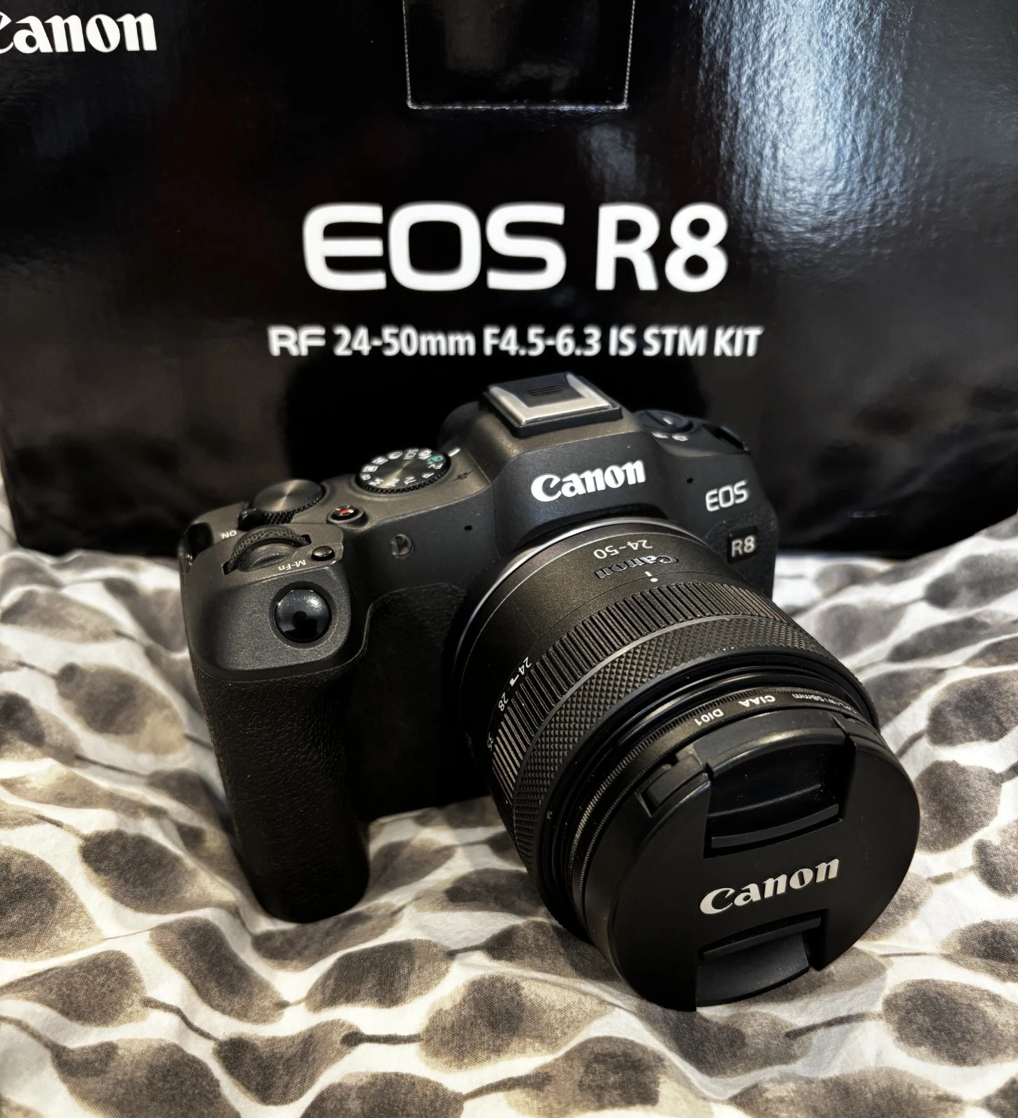 Canon EOS R8 Mirrorless Camera Black Kit with RF 24–50mm f/4.5–6.3 IS Lens + Extra Battery thumbnail 1