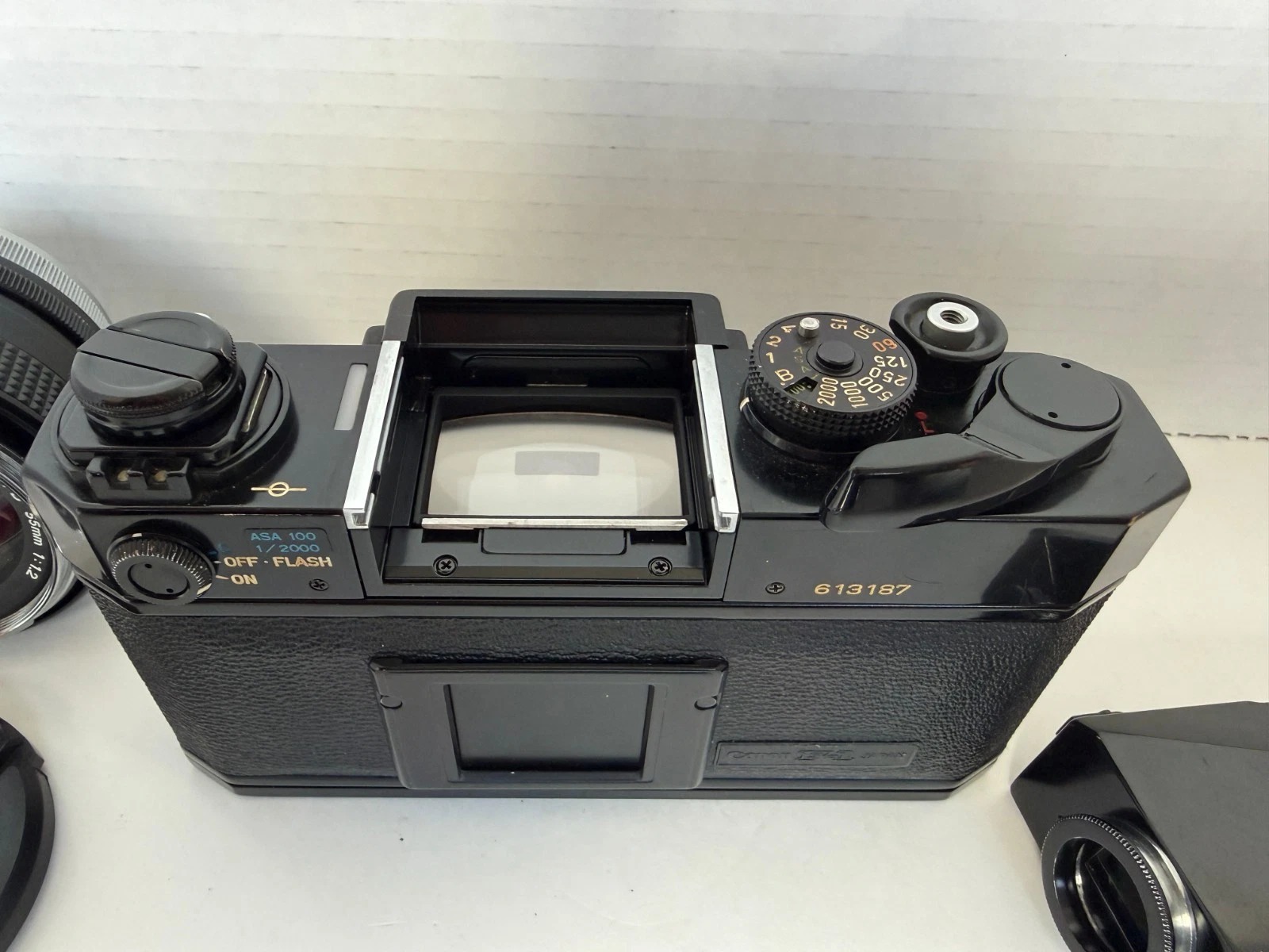 Canon F-1 Lake Placid 1980 Limited Edition 35mm Film Camera w/ FD 55mm f/1.2 Lens thumbnail 8