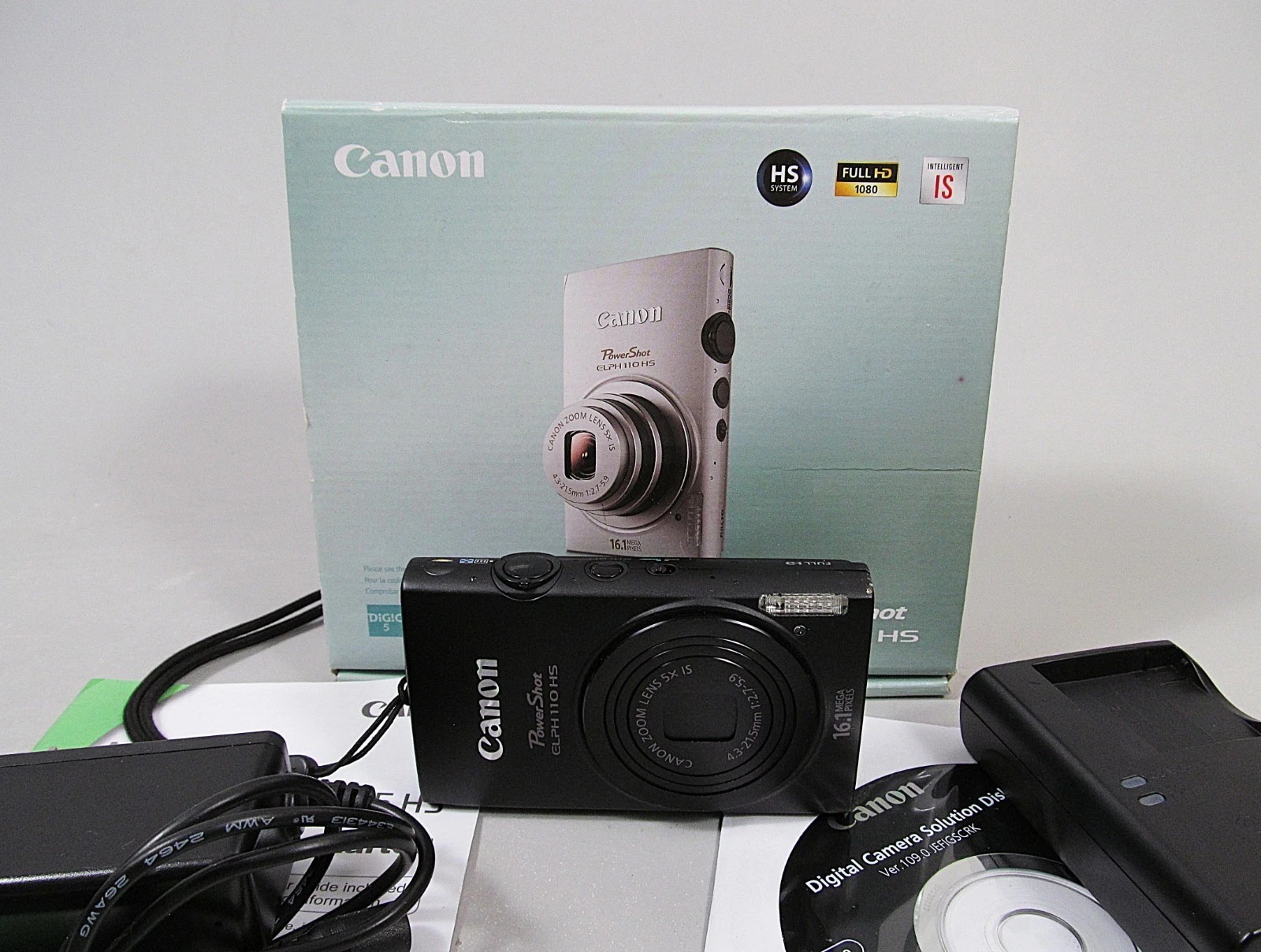 Canon PowerShot ELPH 110 HS Digital Camera Black 16.1 MP - Tested thumbnail 1