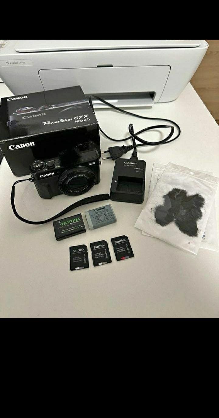 Canon PowerShot G7 X Mark II 20.1MP Compact Camera +Charger Cable+Extra Batterie thumbnail 1