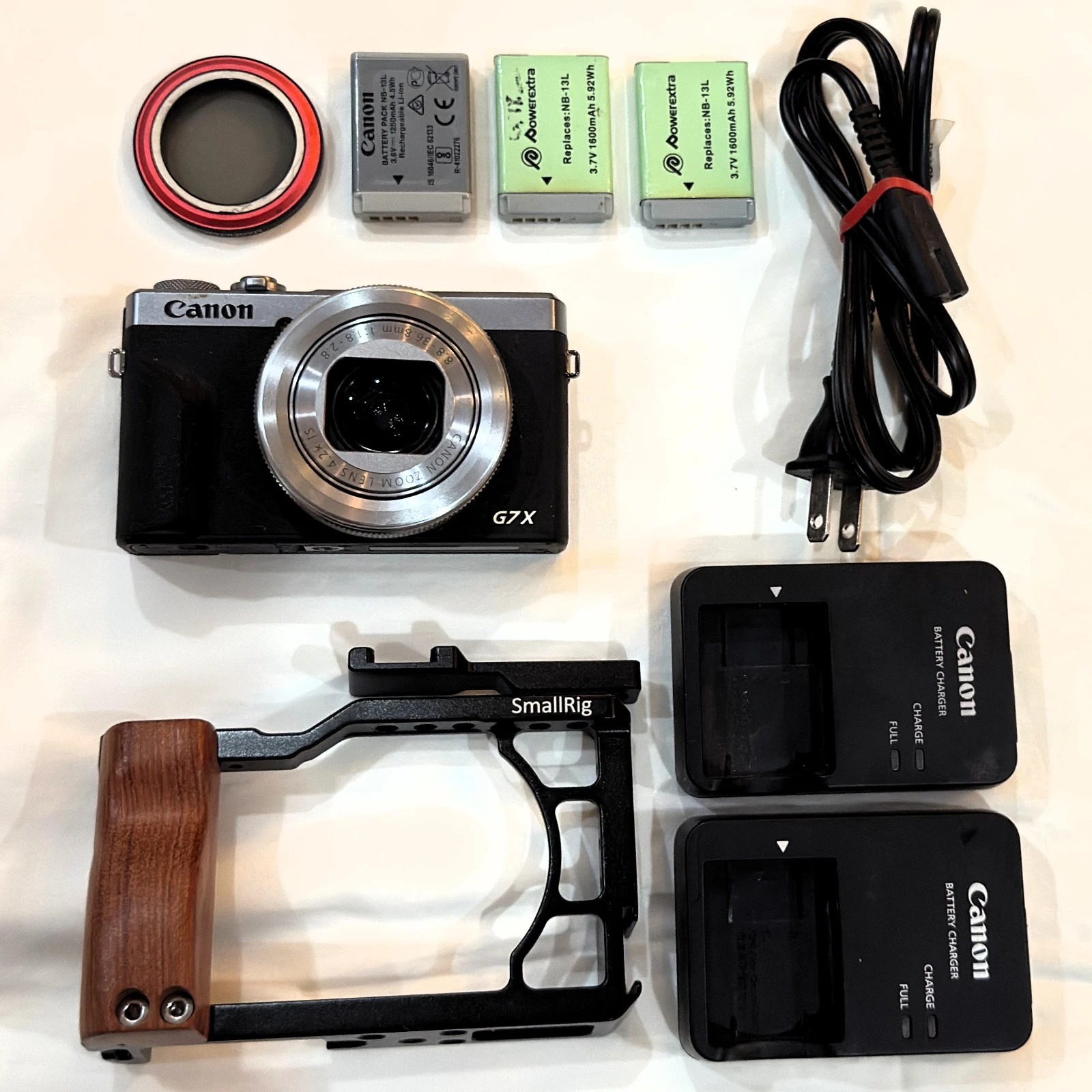 Canon PowerShot G7 X MARK III SILVER SmallRig Cage Extra Batteries thumbnail 12