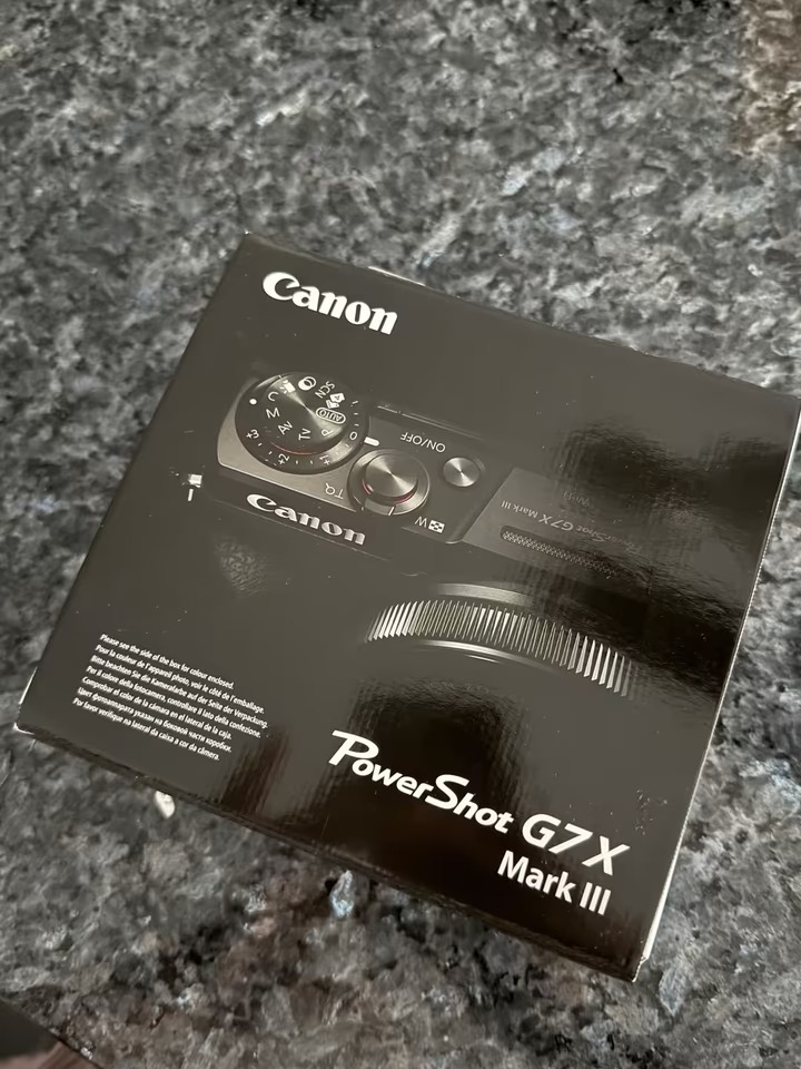 Canon powershot G7X MARK III Black Compact Digital Camera with the Original box thumbnail 7