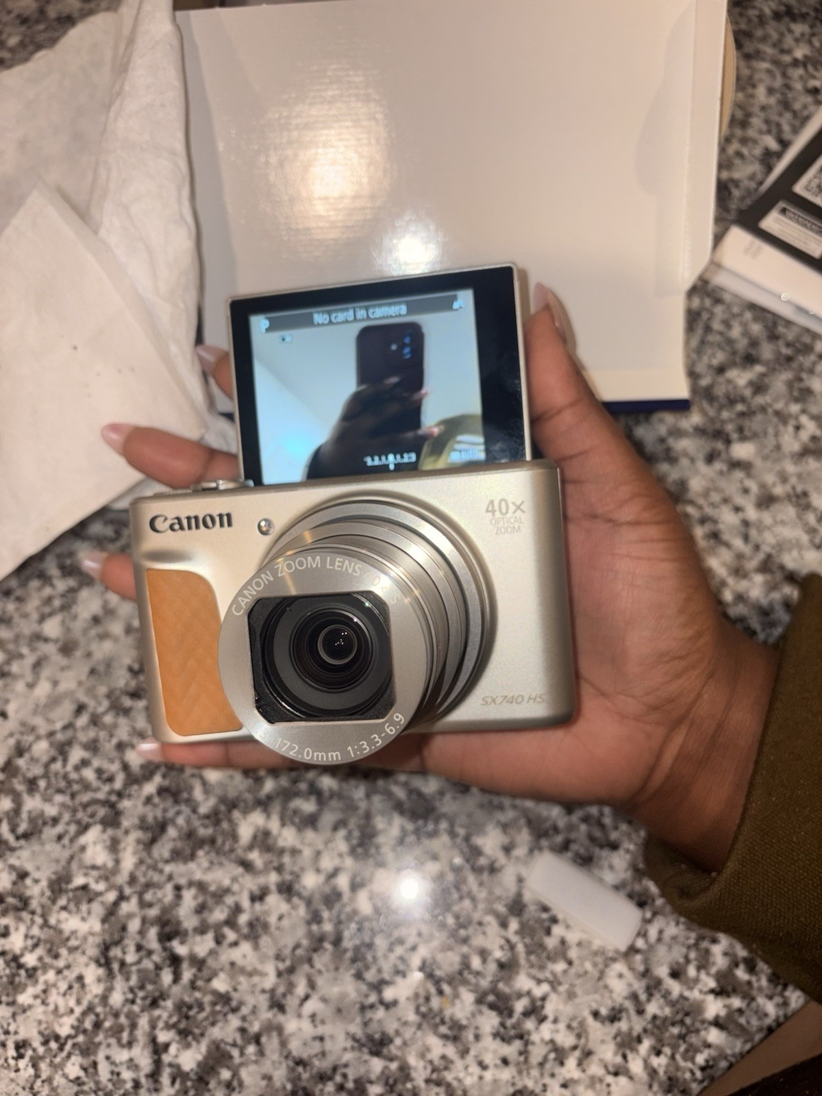 Canon PowerShot SX740 HS 40x Zoom 20.3MP Wi‑Fi Bluetooth 4K Silver Camera thumbnail 2