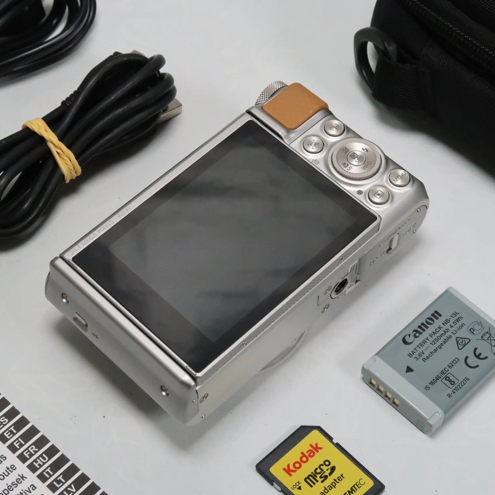 Canon Powershot SX740 HS Digital Camera Silver 20.3MP, SD, Case, Manual thumbnail 2