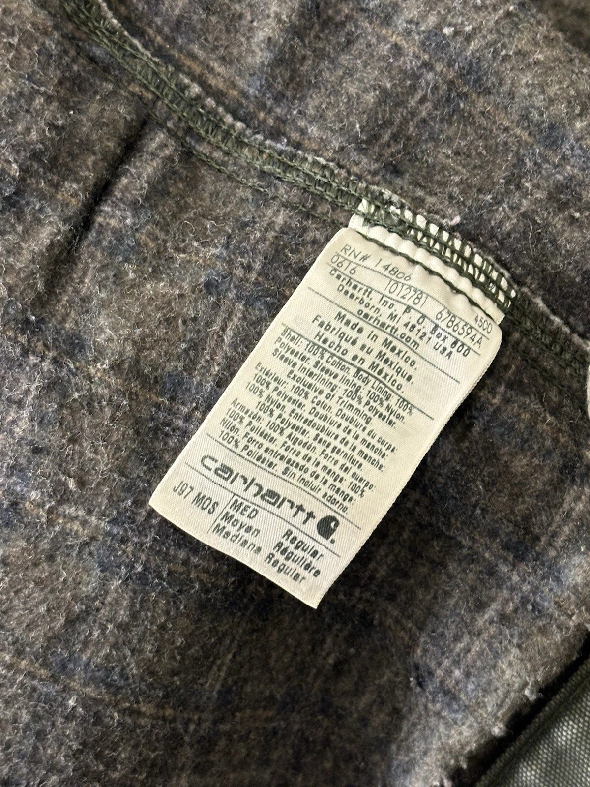 Carhartt J97 MOS Detroit Jacket Size medium MossGreen thumbnail 5