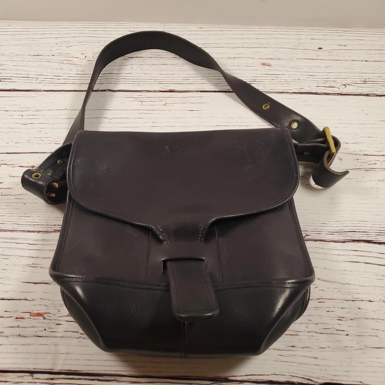 Coach Bonnie Cashin Courier Leather Crossbody Purse Vintage 70s thumbnail 6