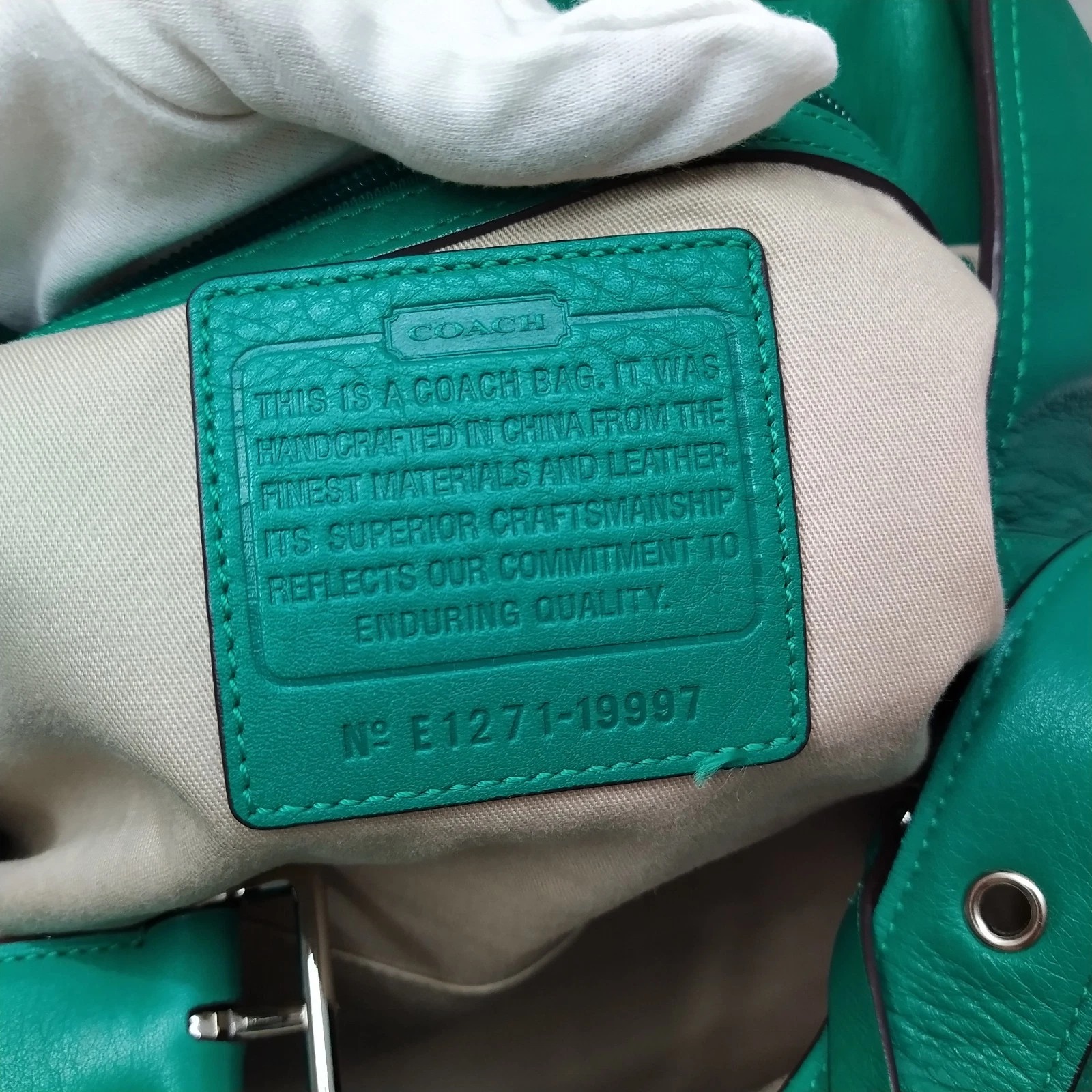 Coach Legacy American Icons Emerald Leather thumbnail 13