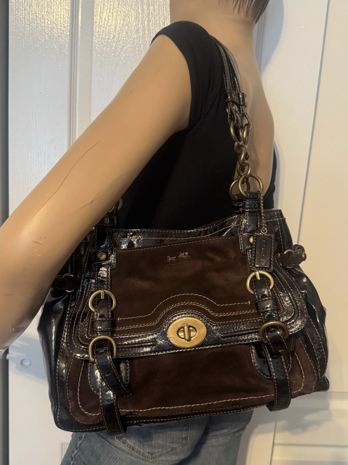 Coach Legacy Garcia Brown Patent Leather  thumbnail 3