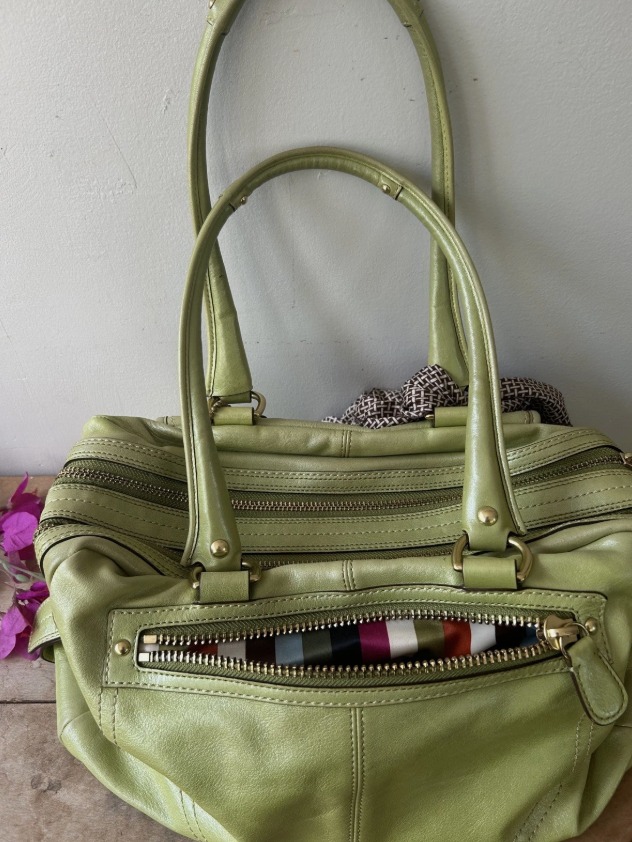 coach-legacy-stripe-lining-peyton-limited-satchel-bag-green-vintage thumbnail 12