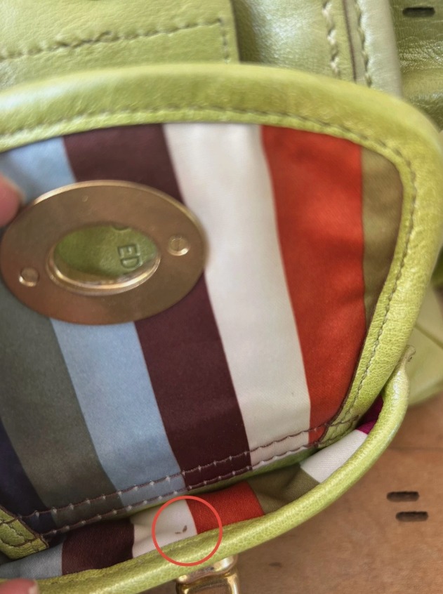 coach-legacy-stripe-lining-peyton-limited-satchel-bag-green-vintage thumbnail 5