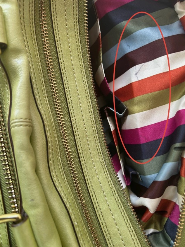 coach-legacy-stripe-lining-peyton-limited-satchel-bag-green-vintage thumbnail 7