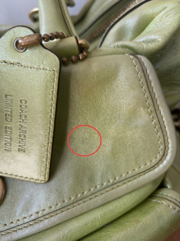 coach-legacy-stripe-lining-peyton-limited-satchel-bag-green-vintage thumbnail 8