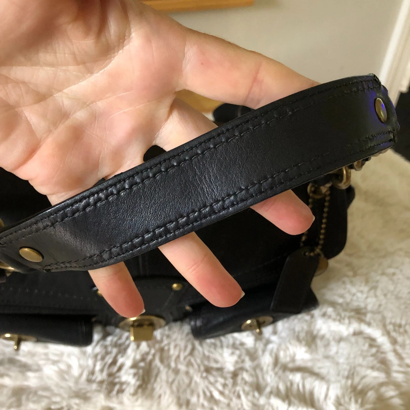 Coach Leigh Legacy 65th Anniversary 11128 Black Leather Shoulder Bag thumbnail 12