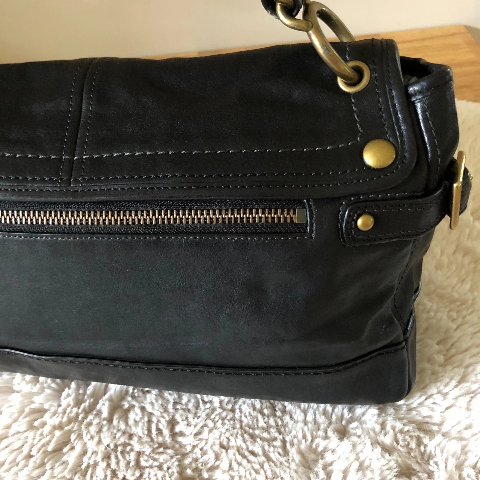 Coach Leigh Legacy 65th Anniversary 11128 Black Leather Shoulder Bag thumbnail 2