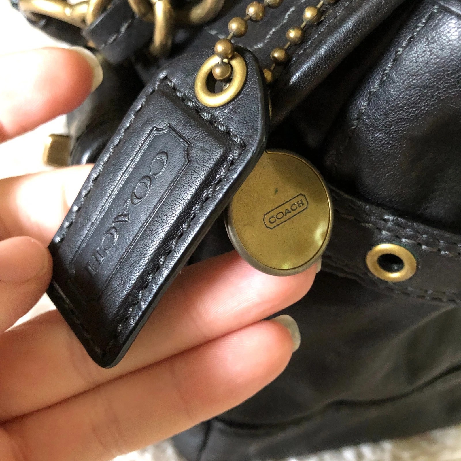 Coach Leigh Legacy 65th Anniversary 11128 Black Leather Shoulder Bag thumbnail 4