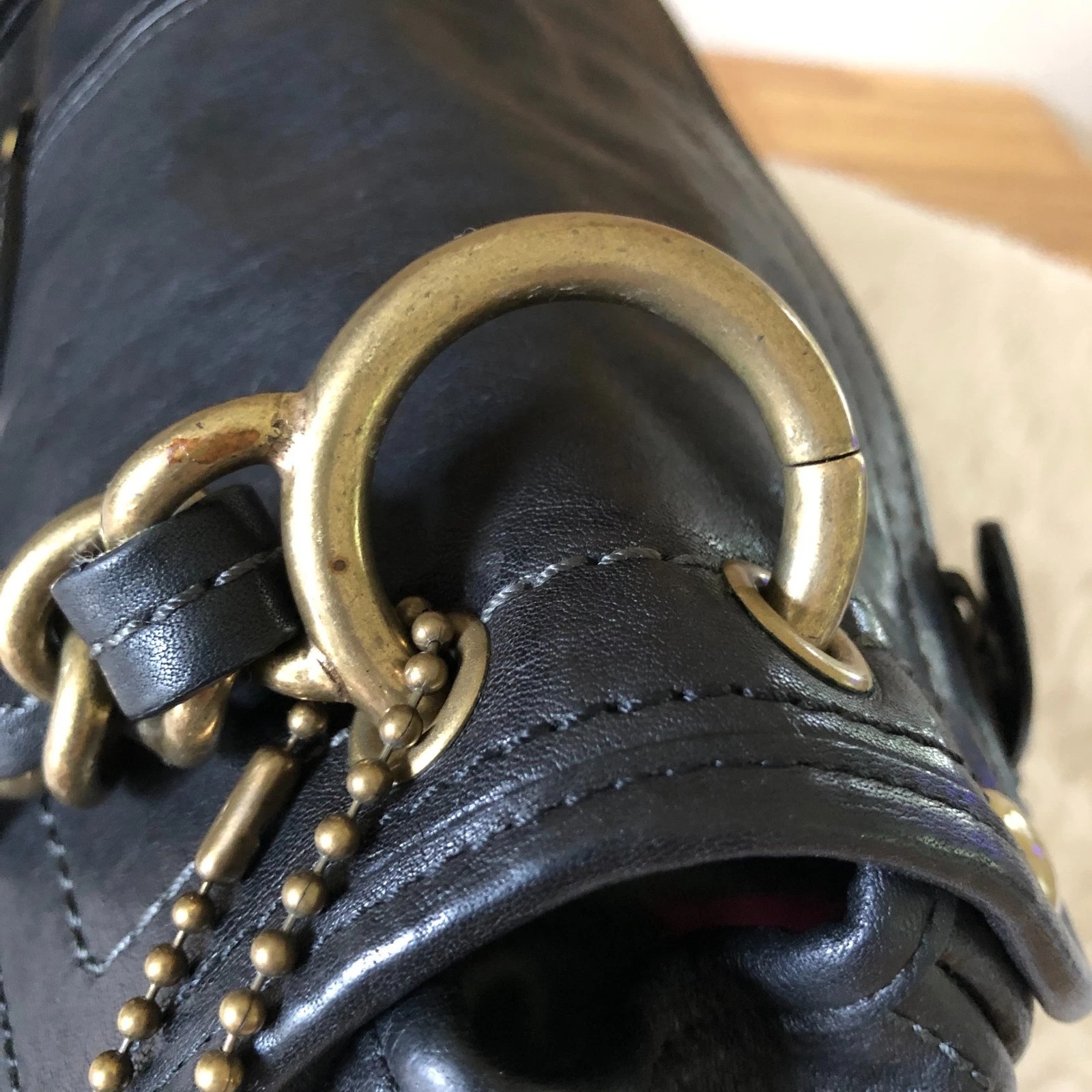 Coach Leigh Legacy 65th Anniversary 11128 Black Leather Shoulder Bag thumbnail 5