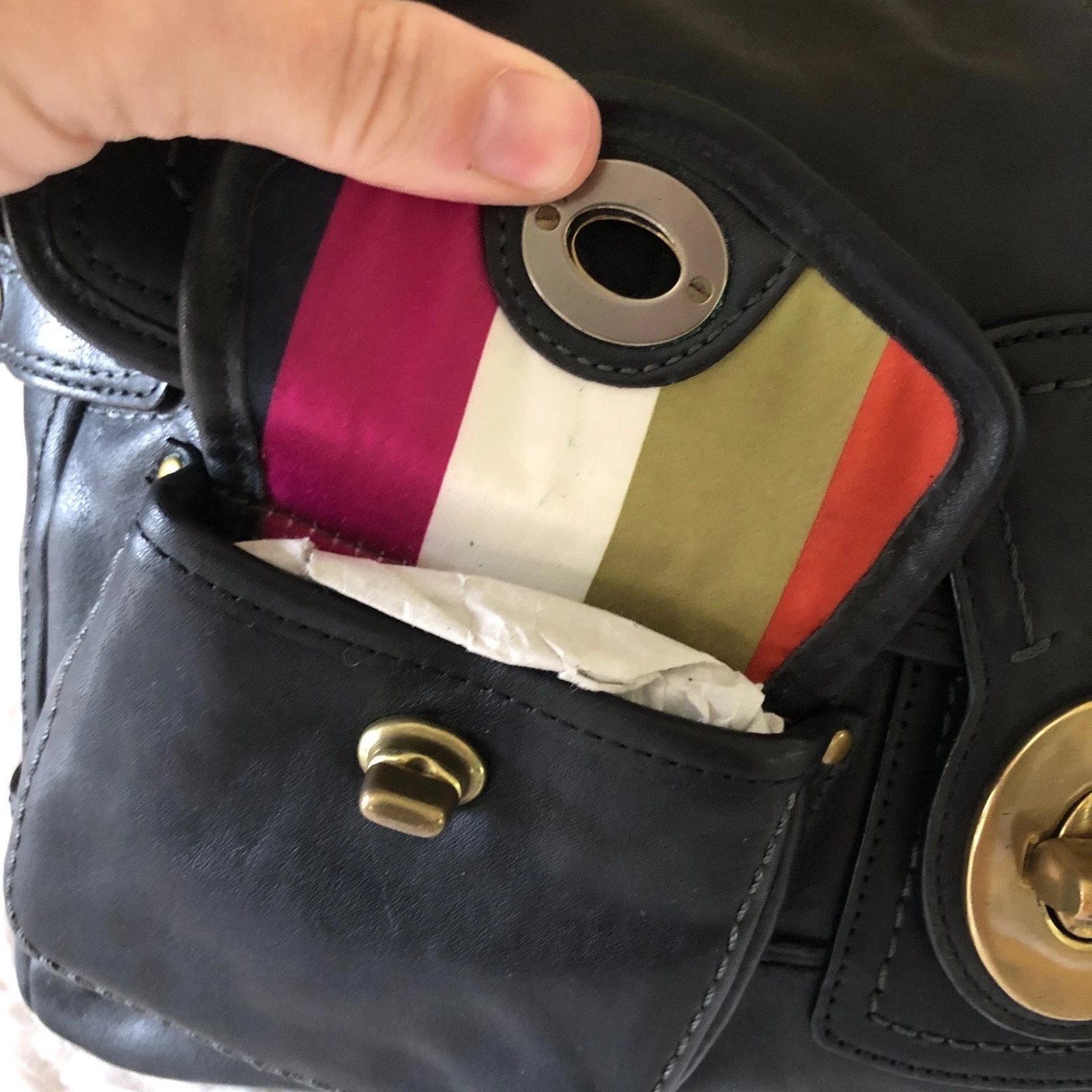 Coach Leigh Legacy 65th Anniversary 11128 Black Leather Shoulder Bag thumbnail 6