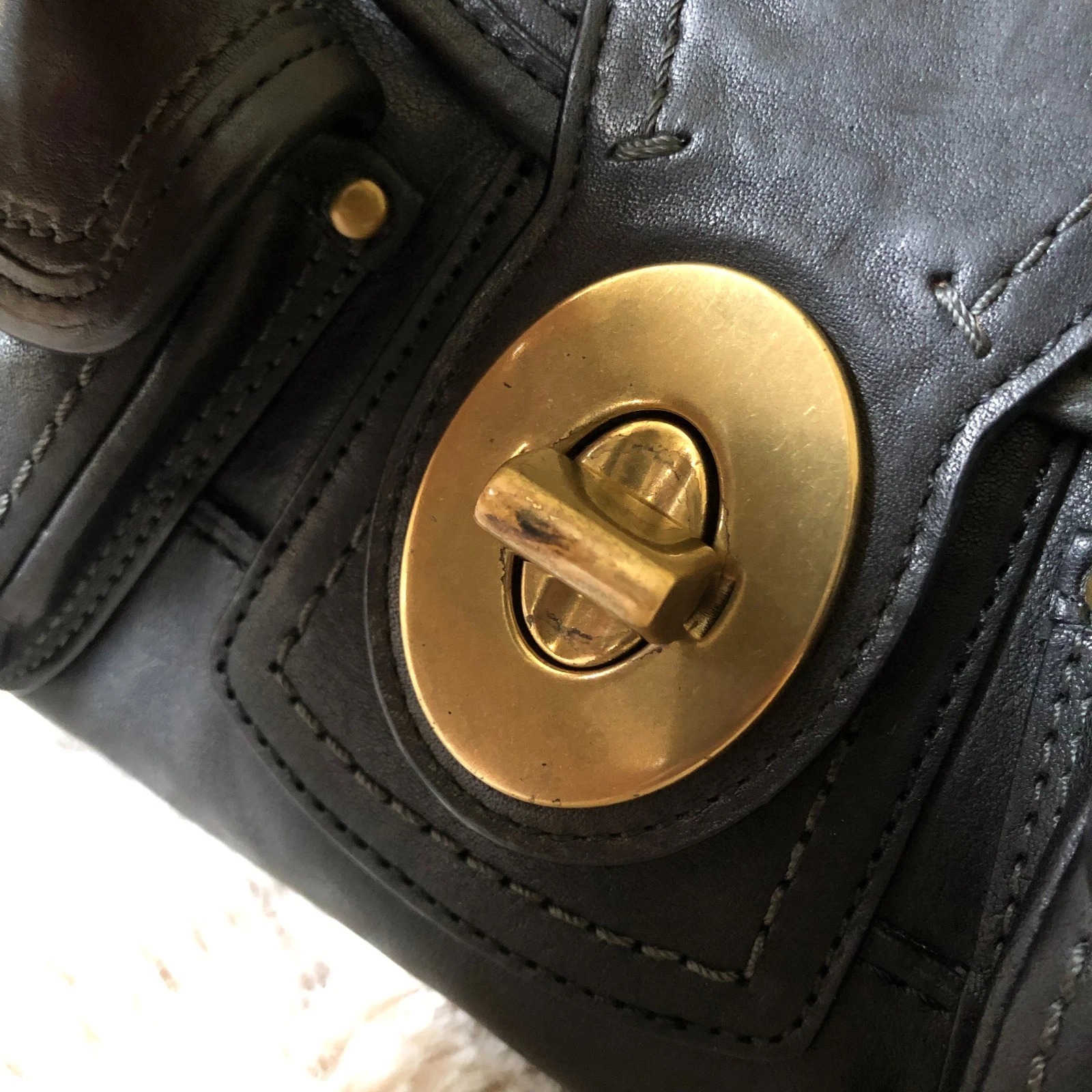 Coach Leigh Legacy 65th Anniversary 11128 Black Leather Shoulder Bag thumbnail 7