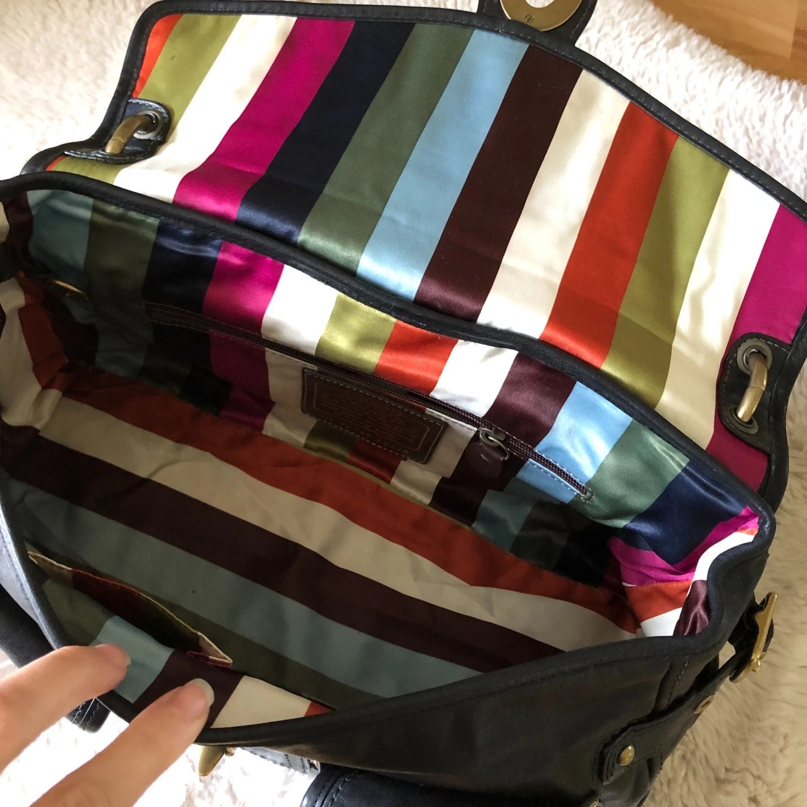 Coach Leigh Legacy 65th Anniversary 11128 Black Leather Shoulder Bag thumbnail 8