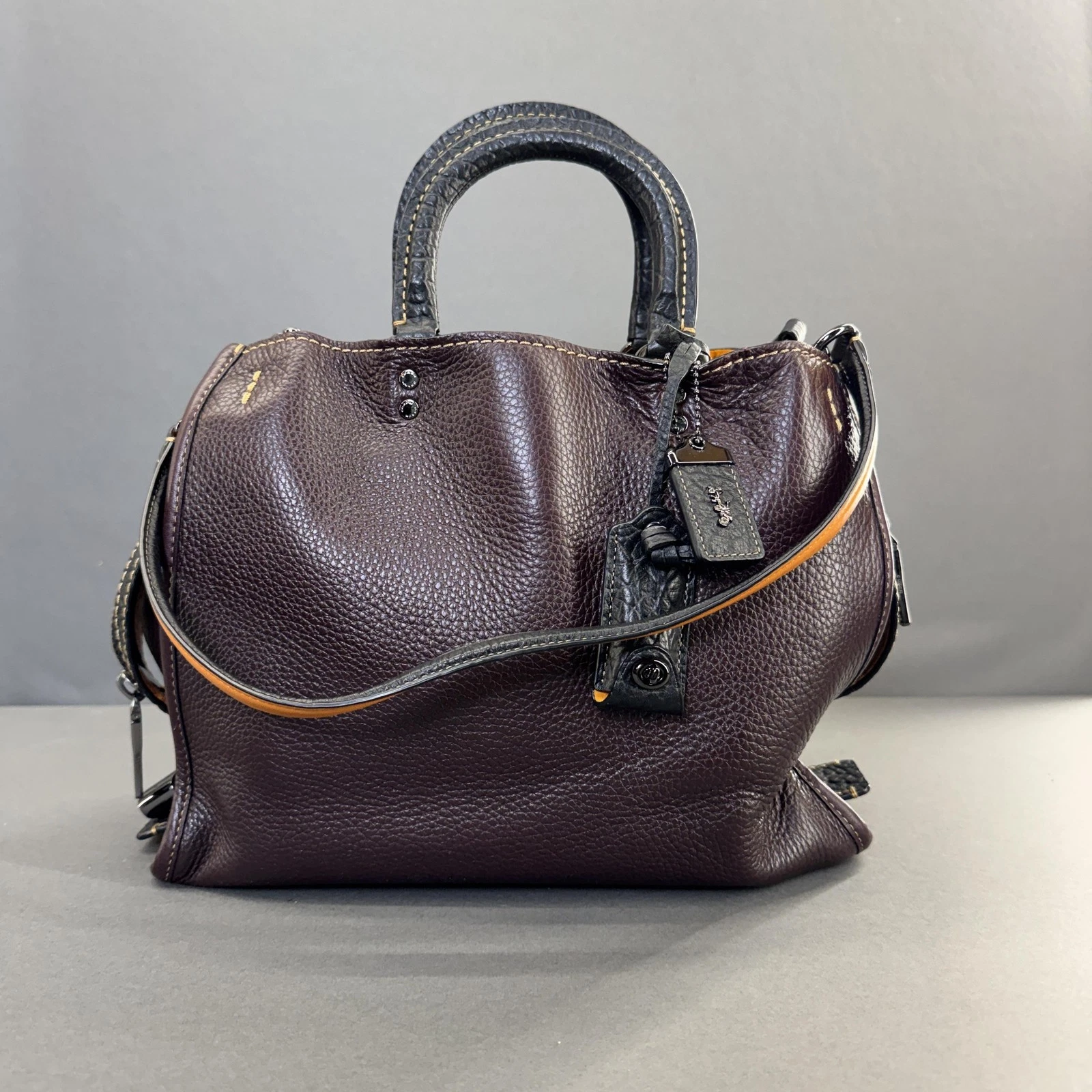 Coach Rogue 31 Satchel Bag Womens Size Oxblood Black Shoulder First Generation thumbnail 1