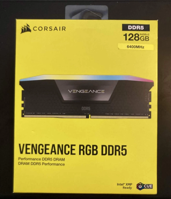Corsair Vengeance RGB DDR5 128GB (2x64GB) 6400MHz thumbnail 1