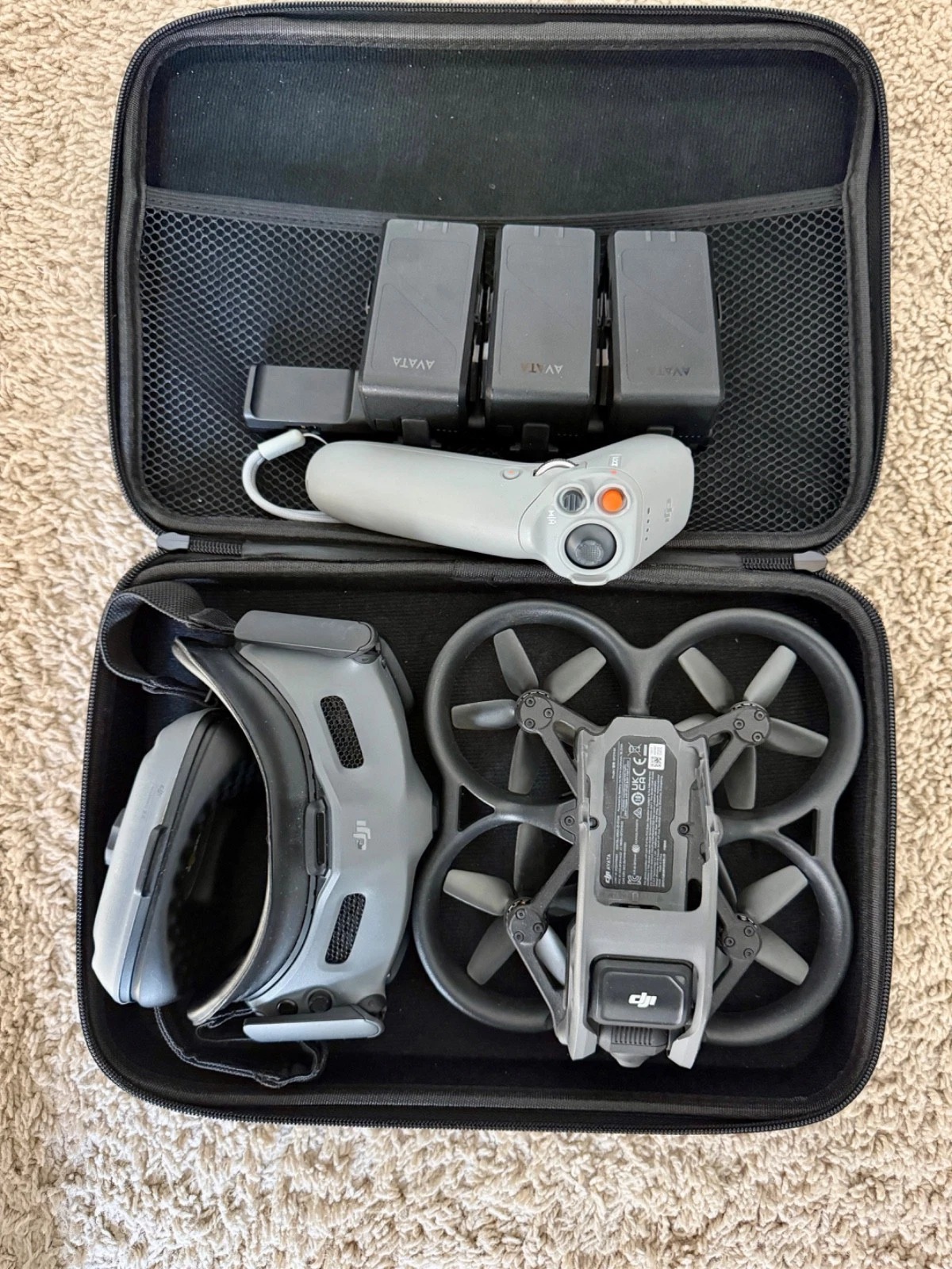 DJI Avata FPV Drone Bundle – 3 Batteries + Headset + Controller + Spare Parts thumbnail 4