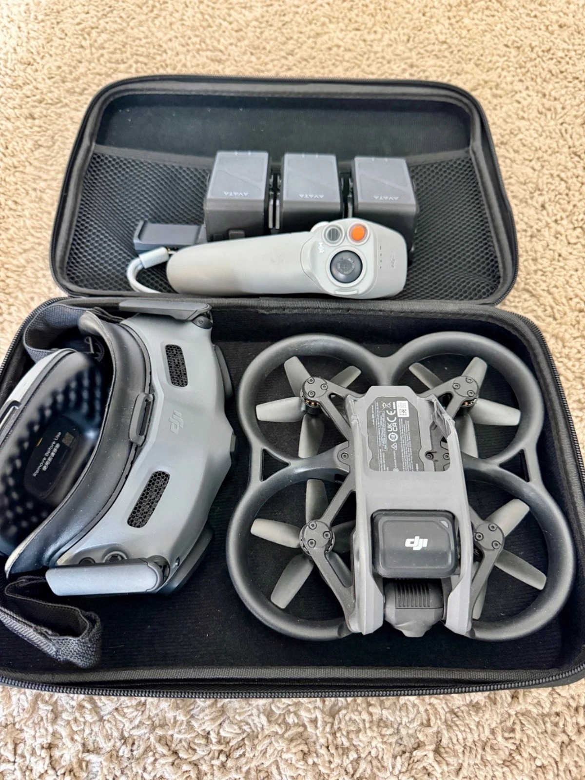 DJI Avata FPV Drone Bundle – 3 Batteries + Headset + Controller + Spare Parts thumbnail 5