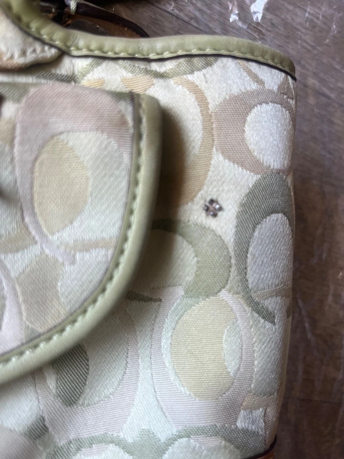 Ladybug 2004 Coach Purse Tote Bag Signature Canvas thumbnail 3