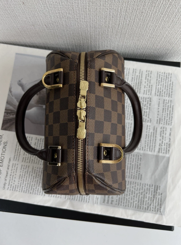 Louis Vuitton Damier Ebene Riviera Handbag Brown thumbnail 10