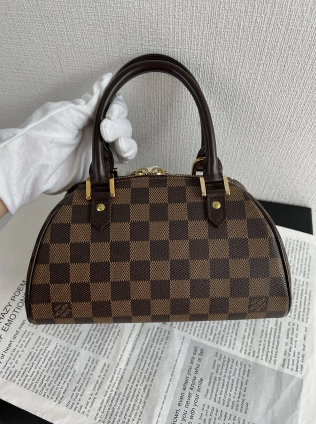 Louis Vuitton Damier Ebene Riviera Handbag Brown thumbnail 3