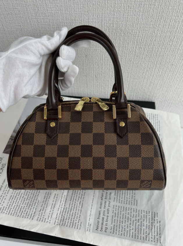 Louis Vuitton Damier Ebene Riviera Handbag Brown thumbnail 4