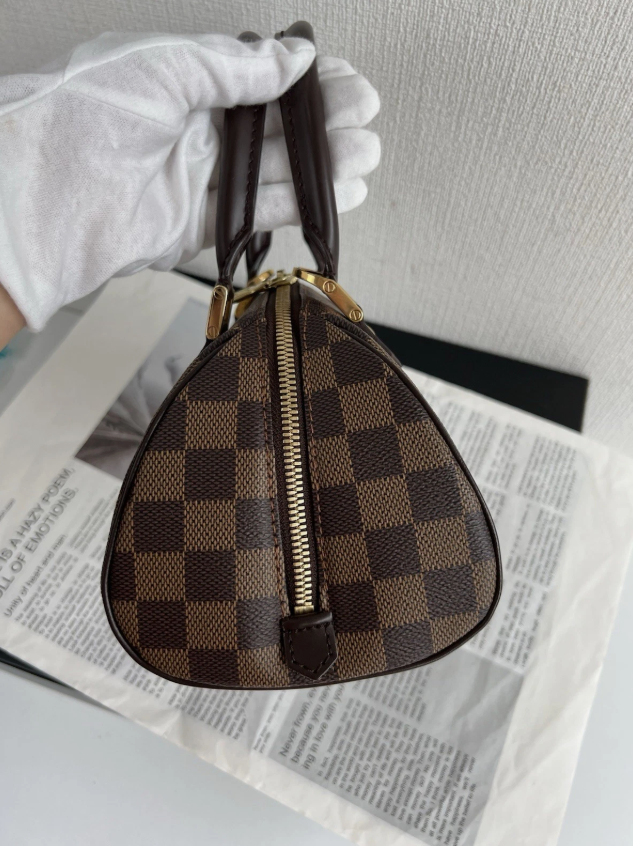 Louis Vuitton Damier Ebene Riviera Handbag Brown thumbnail 5