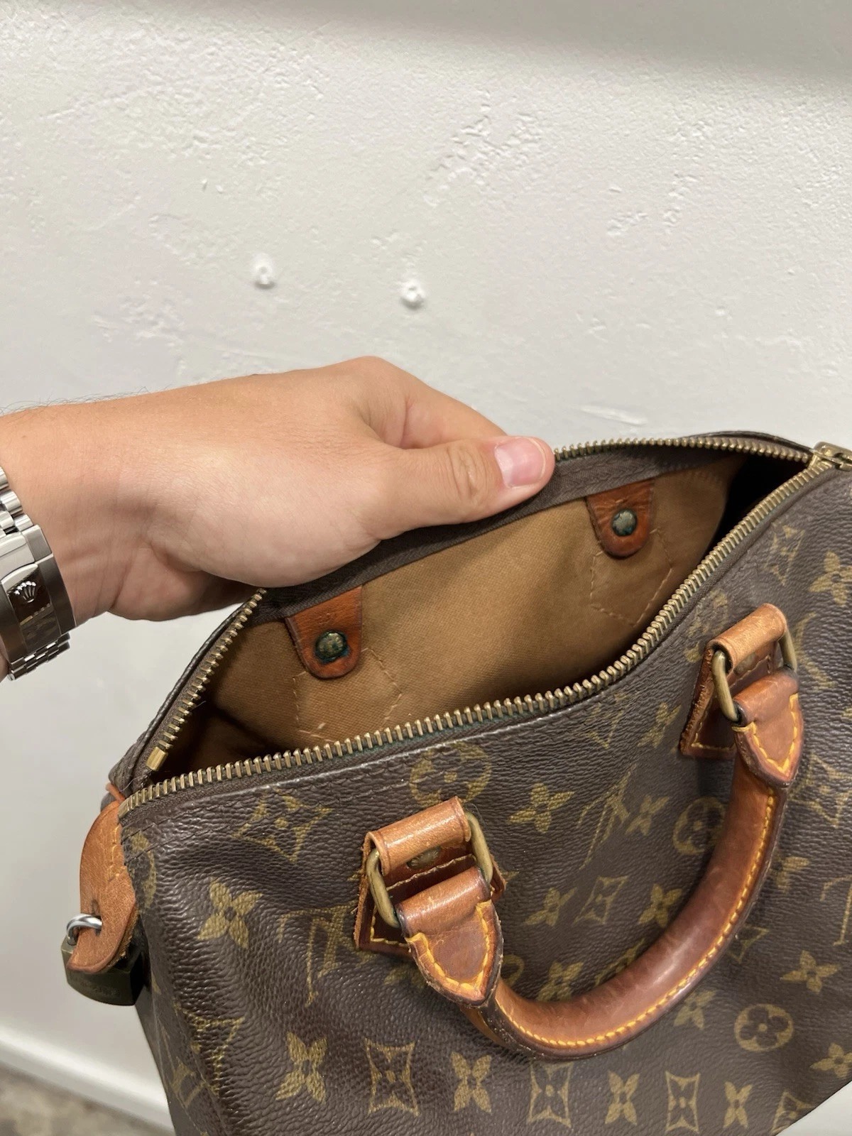 LOUIS VUITTON Speedy 25 Monogram Shoulder Hand Bag thumbnail 5