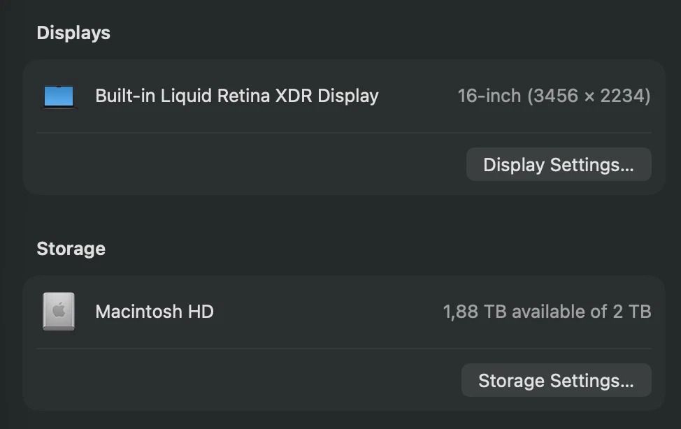 MacBook Pro 16" M4 Max 64GB 2TB - Like new - Warranty until 2026 thumbnail 4